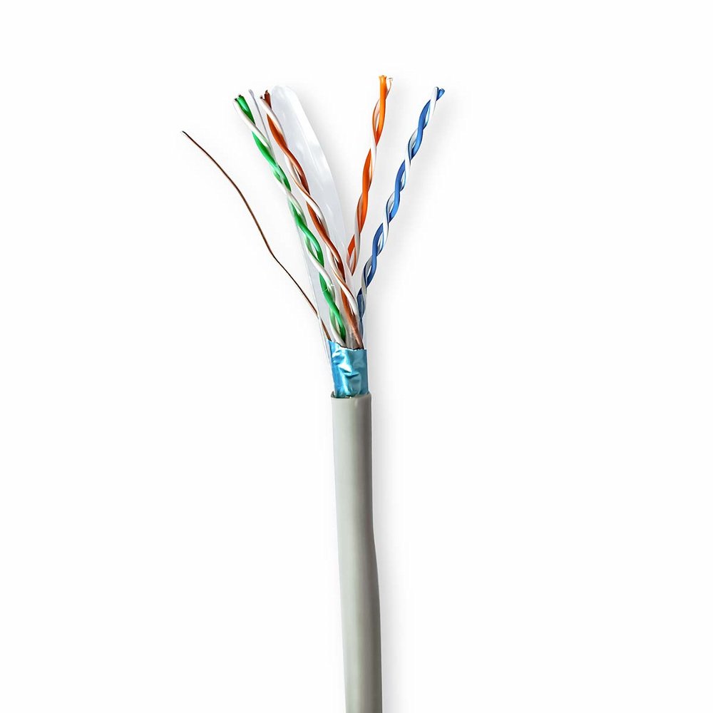 Nedis netwerkkabel | Cat6 | F/UTP (FTP) | 50 m | Grijs | CCBG8522GY50S