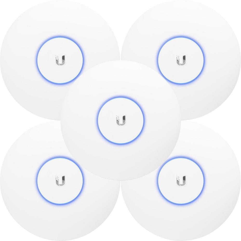 Ubiquiti UniFi UAP-AC-PRO (5-pack) | WiFi 5 Access Point (AC1750) | 1300 Mbit/s | PoE (met Adapter) | Inclusief Plafond- en Muurmontagebeugel