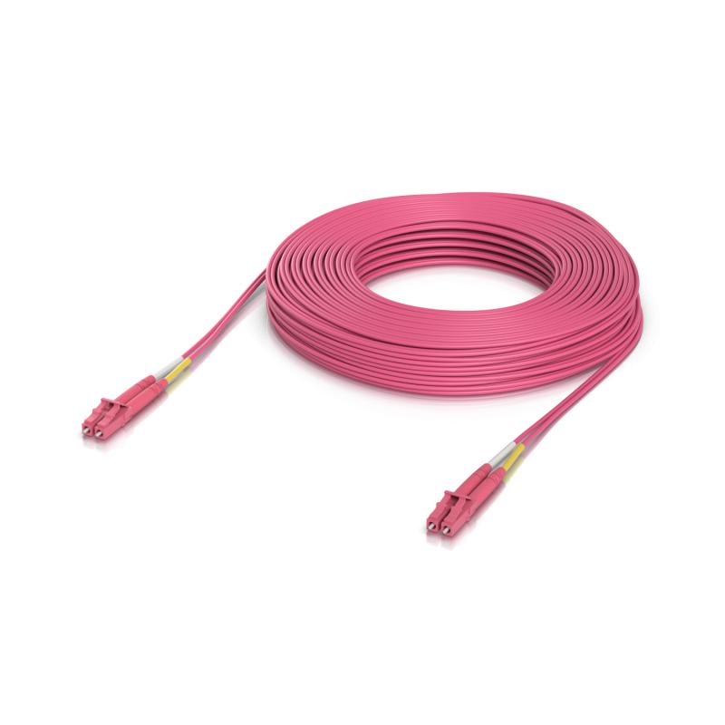 OM4 Duplex LC UPC Fiber Patch Cable, 30m