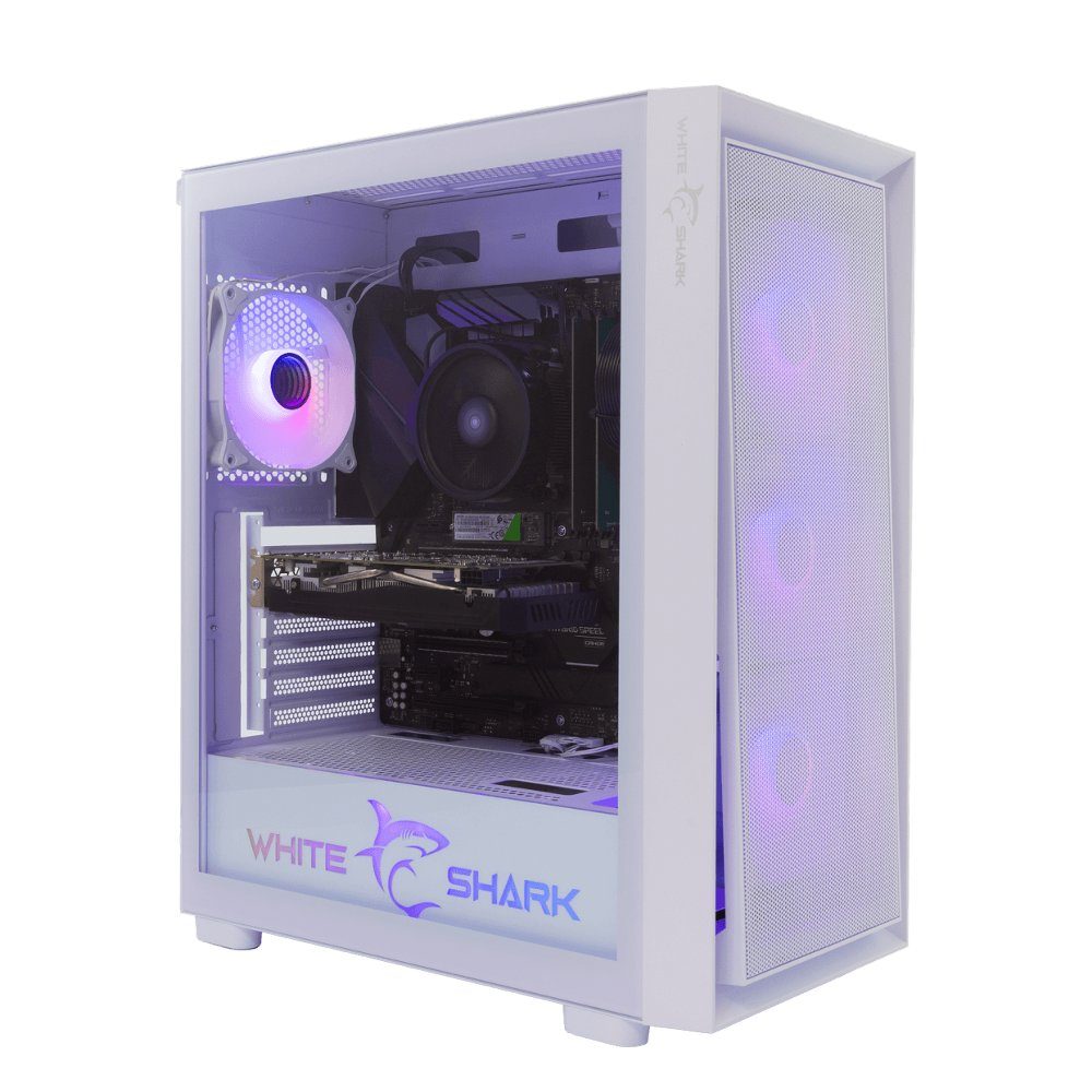 White Shark WARHEAD | Midi Tower Case | Inclusief 4 RGB Fans | Wit