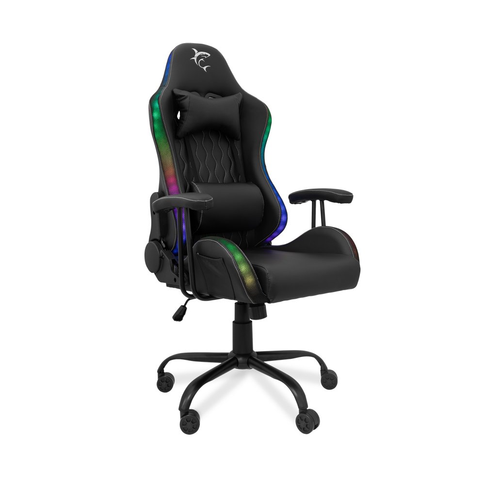 White Shark INDIANAPOLIS | Gamestoel met RGB-verlichting | Belastbaar tot 120 kg