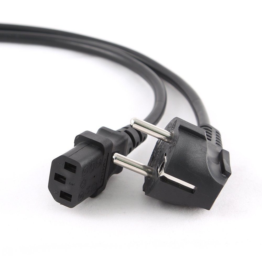 Gembird PC-186-VDE | 1,8 m Stroomkabel | Schuko (CEE 7/7) naar IEC C13 | Zwart | 10A / 250V