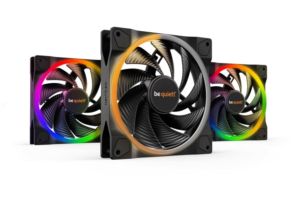 be quiet! Light Wings 140mm PWM High-Speed | 140mm Behuizingsventilator | Zwart | Triple Pack (3 stuks)