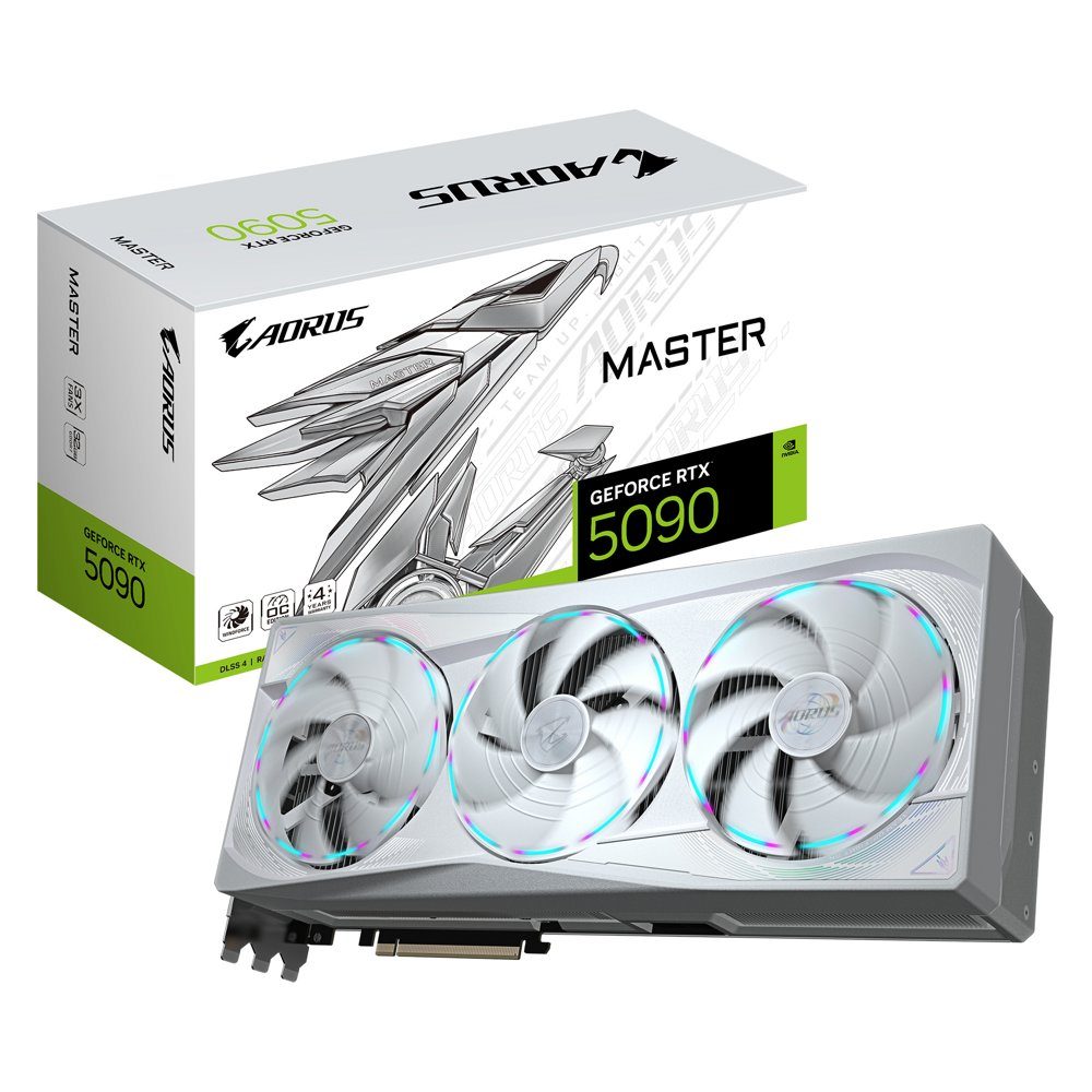 Gigabyte GeForce RTX 5090 MASTER ICE | 32 GB GDDR7 VRAM | 4K Gaming & AI | Videokaart | GPU | Nvidia