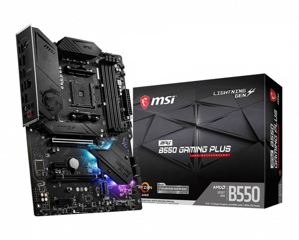 MSI MPG B550 Gaming Plus | Socket AM4 | Intel B550 | 4xDDR4 | ATX | Moederbord | RENEWED