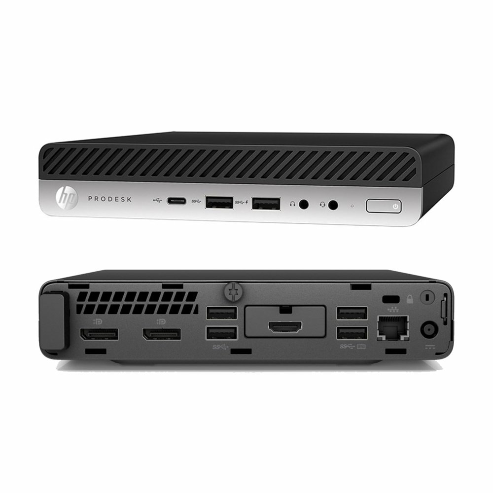 HP ProDesk Mini 600 G4 | Intel Core i5-8500T | 8GB RAM | 256GB SSD | Windows 11 Professional | Refurbished Silver
