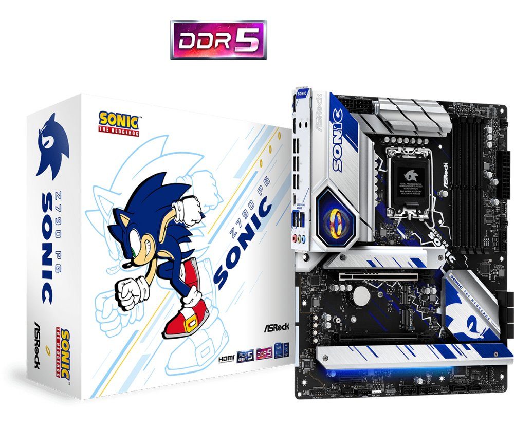 Asrock Z790 PG SONIC | Socket LGA 1700 | Intel B760 | 4xDDR5 | Micro-ATX | Moederbord