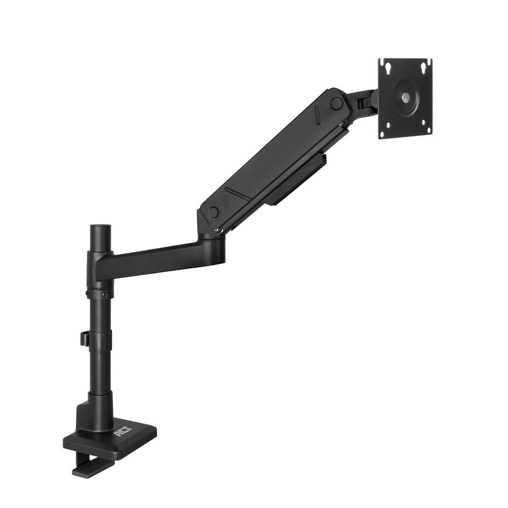 ACT AC8329 | Monitorarm tot 45" en 16kg | Gasveer | VESA 75x75 / 100x100 | Bureauklem en Doorvoermontage
