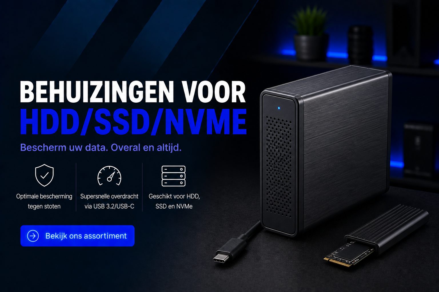Behuizingen voor opslagstations