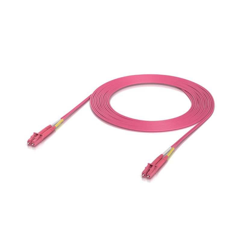 OM4 Duplex LC UPC Fiber Patch Cable, 3m