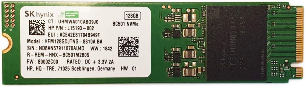 OEM | 128GB NVMe SSD | M.2 | PULLED