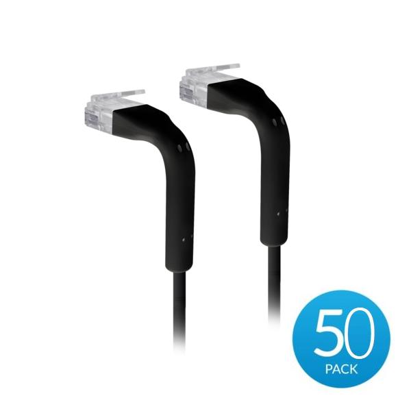 UniFi Ethernet Patch Cable - Cat6, 10cm (Black), 50 pack