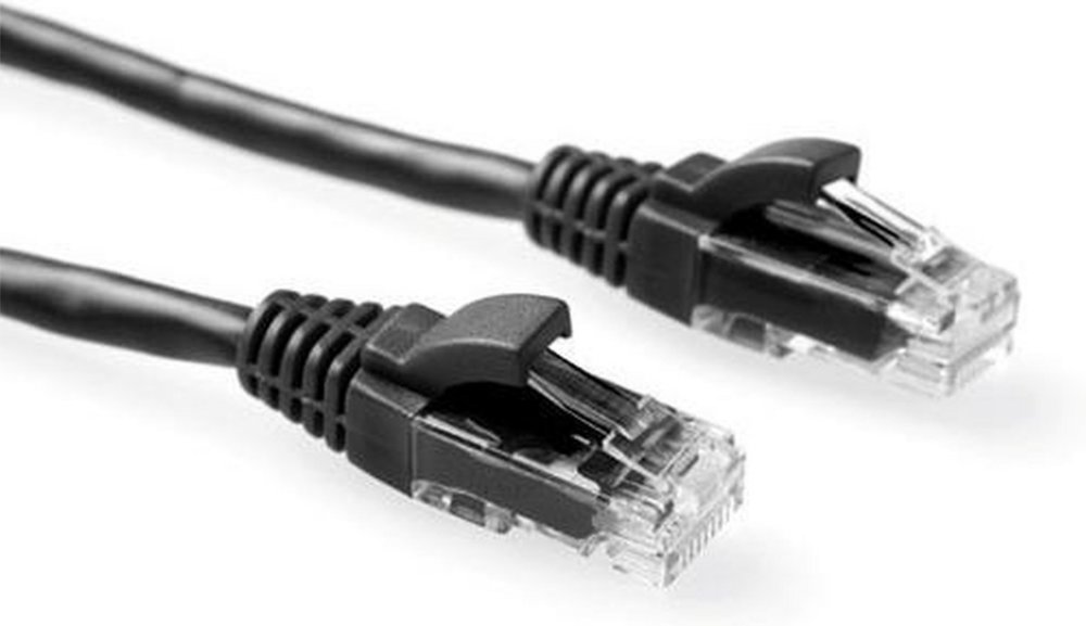 ACT netwerkkabel | Patchkabel | Cat6 | U/UTP (UTP) | 7 m | Zwart | RJ45 connectoren