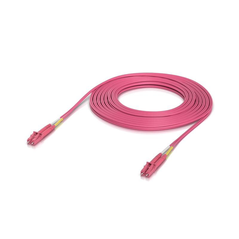OM4 Duplex LC UPC Fiber Patch Cable, 10m
