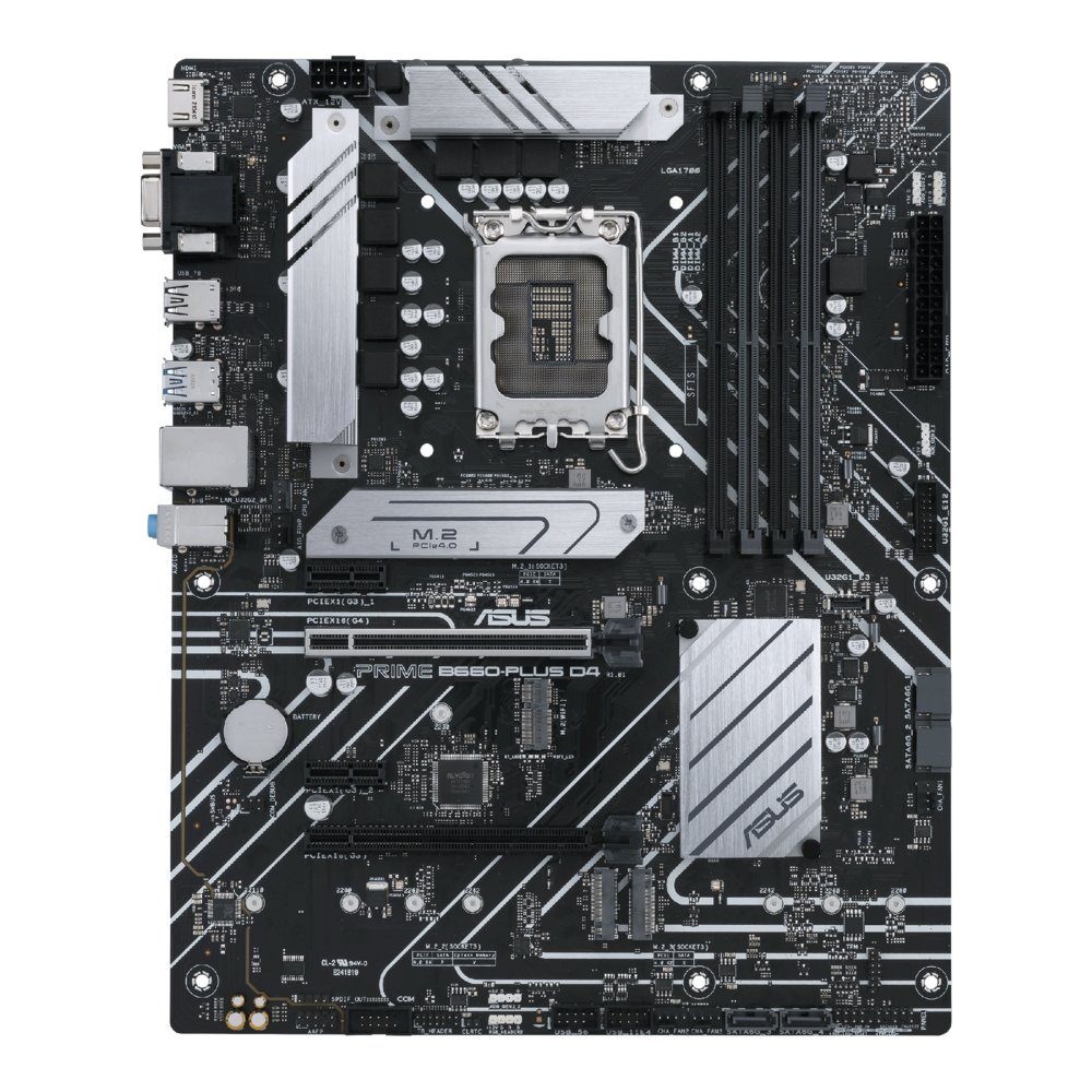 ASUS PRIME B660-PLUS D4 | Socket LGA 1700 | Intel B660 | 4xDDR4 | ATX | Moederbord
