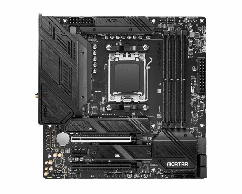 MSI MAG B650M Mortar WIFI | Socket AM5 | AMD B650 | 4xDDR5 | Micro-ATX | Moederbord