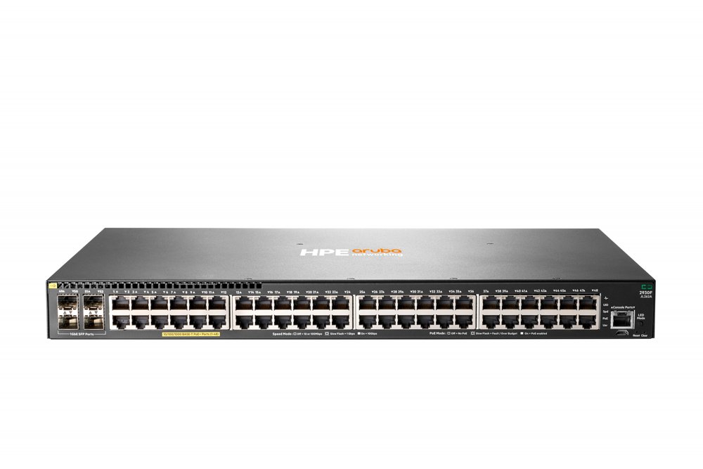 HPE Aruba 2930F-48G-PoE+ | 48× Gigabit Ethernet | PoE+ | 4× SFP | Managed Switch | Refurbished