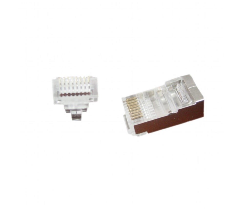 Gembird LC-PTF-01/50 | RJ45 8P8C | Netwerkconnectoren | Doorsteek | 50 stuks | Transparant