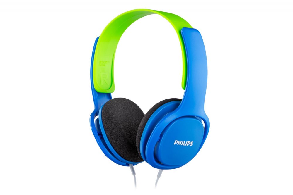 Philips Kinderheadset SHK2000 | Bedrade On-ear Headset 3.5mm Connector | Blauw & Groen