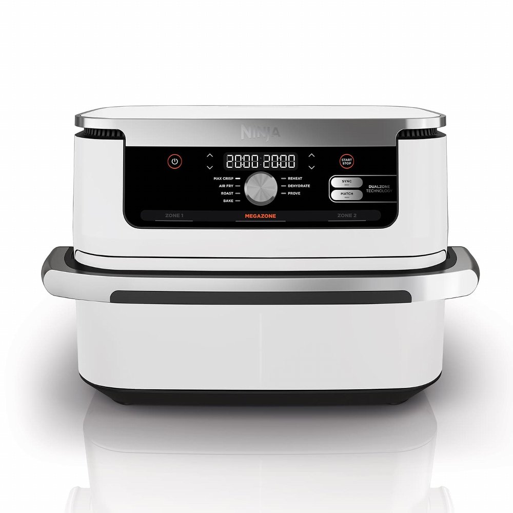Ninja AF500EUWH Airfryer | Dubbele Mand | 10,4 Liter | Vrijstaand | 2470 Watt | Wit