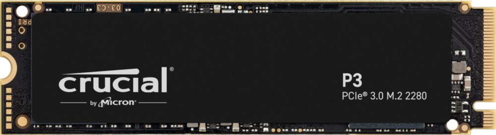 Crucial P3 | 2 TB NVMe SSD | M.2 Gen3 | tot 3.500 MB/s Lezen | tot 3.000 MB/s Schrijven