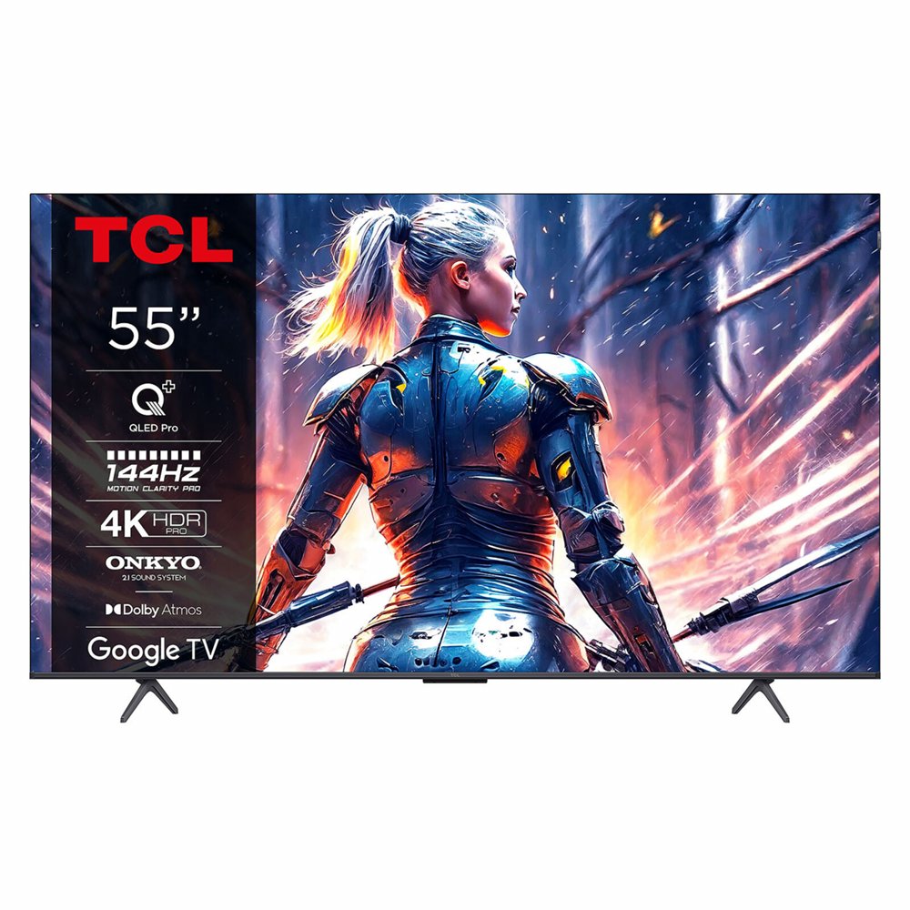 TCL 55C71B 55" | Ultra HD 4K QLED Smart TV | Google TV + Wifi | Dolby Vision & HDR10 | Quantum Dot Technologie + Slim Design | 120Hz