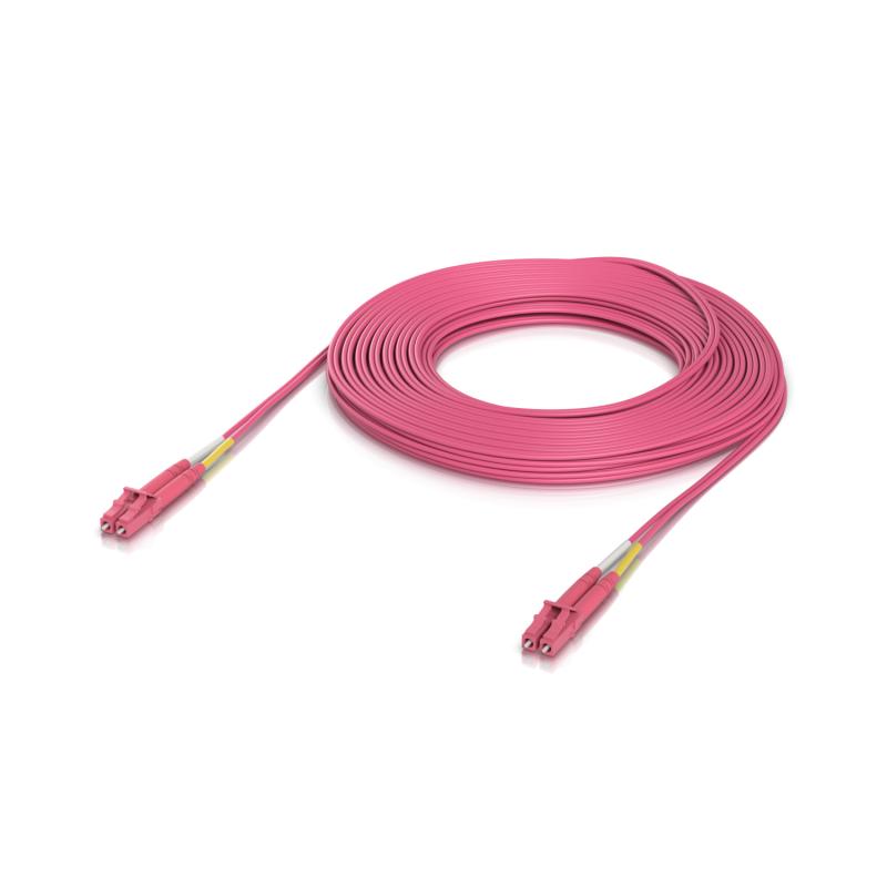 OM4 Duplex LC UPC Fiber Patch Cable, 15m