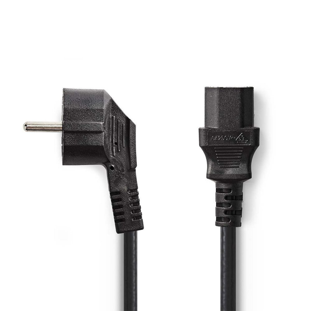 Nedis CEGP10000BK50 | 5 m Stroomkabel | Type F (CEE 7/7) Male naar IEC C13 | Zwart | 10A / 250V | PVC