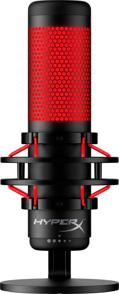 HyperX QuadCast | USB-microfoon | Rode verlichting | Voor pc en console | Zwart/Rood