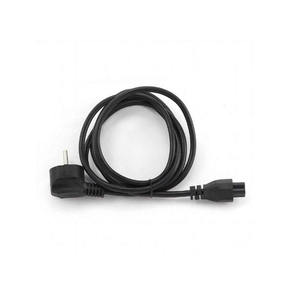 New Kenic 3-Pin Mickey Mouse (C5) EU Powercord | 1.5 m | Zwart
