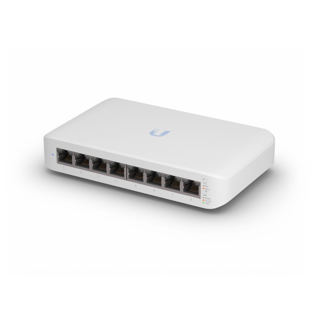 Ubiquiti UniFi Switch Lite 8 PoE | Managed L2 Switch | 8 Poorten | Gigabit Ethernet (10/100/1000) | Power over Ethernet (PoE) | Wit