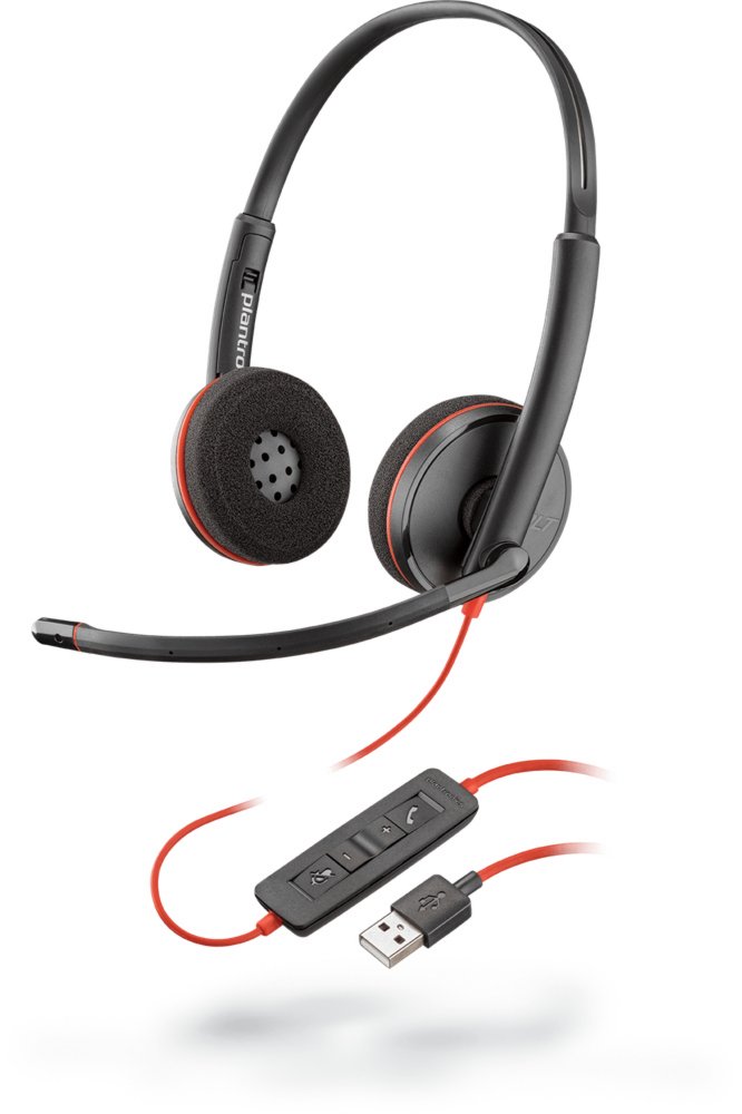 Poly Blackwire C3220 | Bedrade On-ear Stereo Headset | USB-A | Zwart