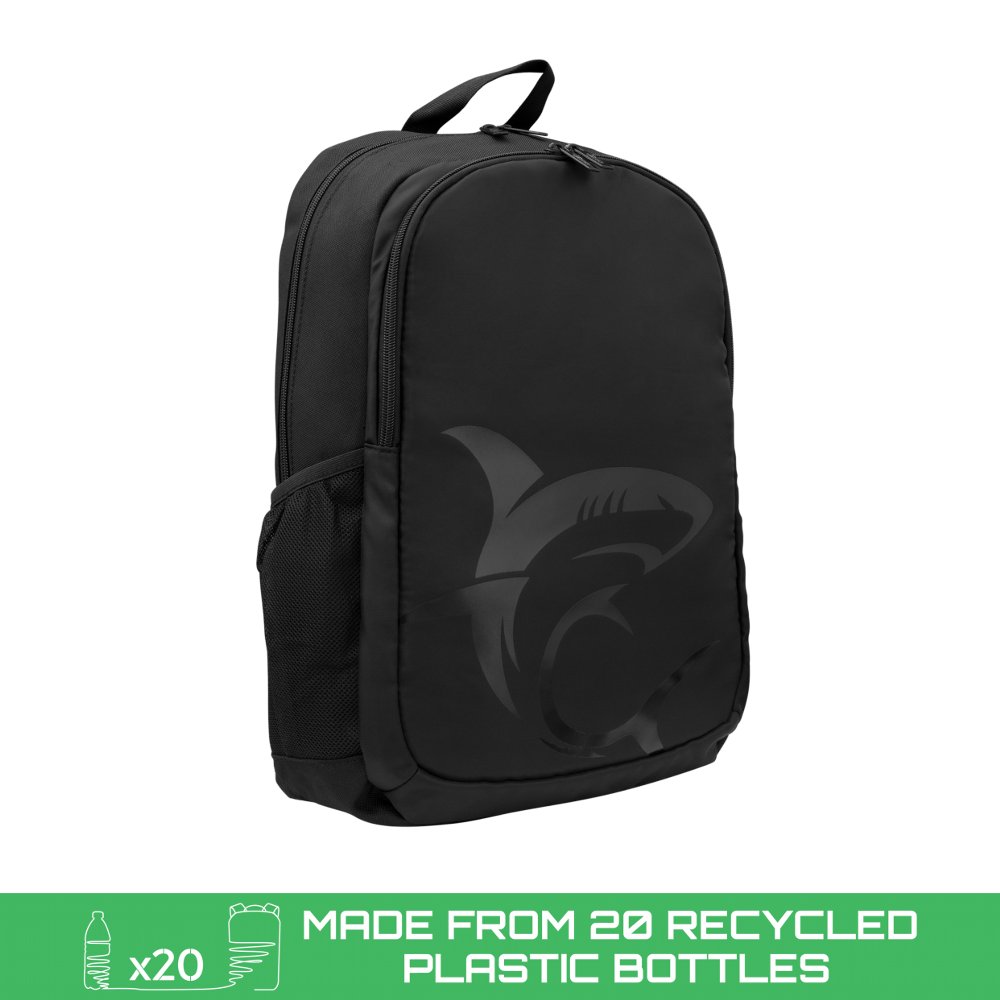 White Shark SCOUT 15.6" Gaming Laptop Rugzak | Gemaakt van Gerecycled Plastic | Zwart