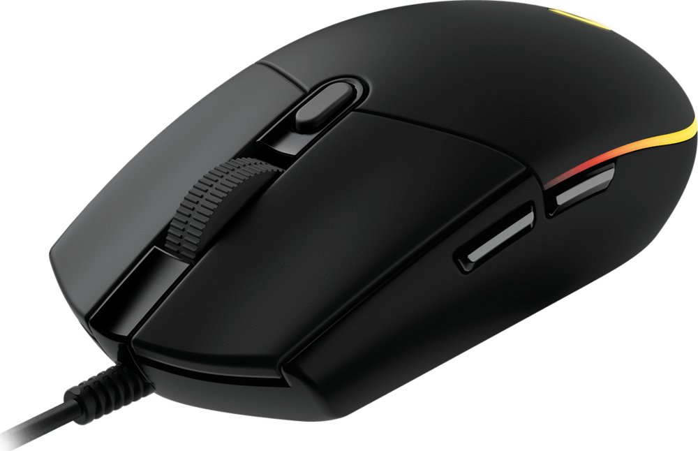 Logitech G203 LIGHTSYNC | Bedrade Gaming Muis | Links- en Rechtshandig | USB-A | 8.000 DPI | Zwart