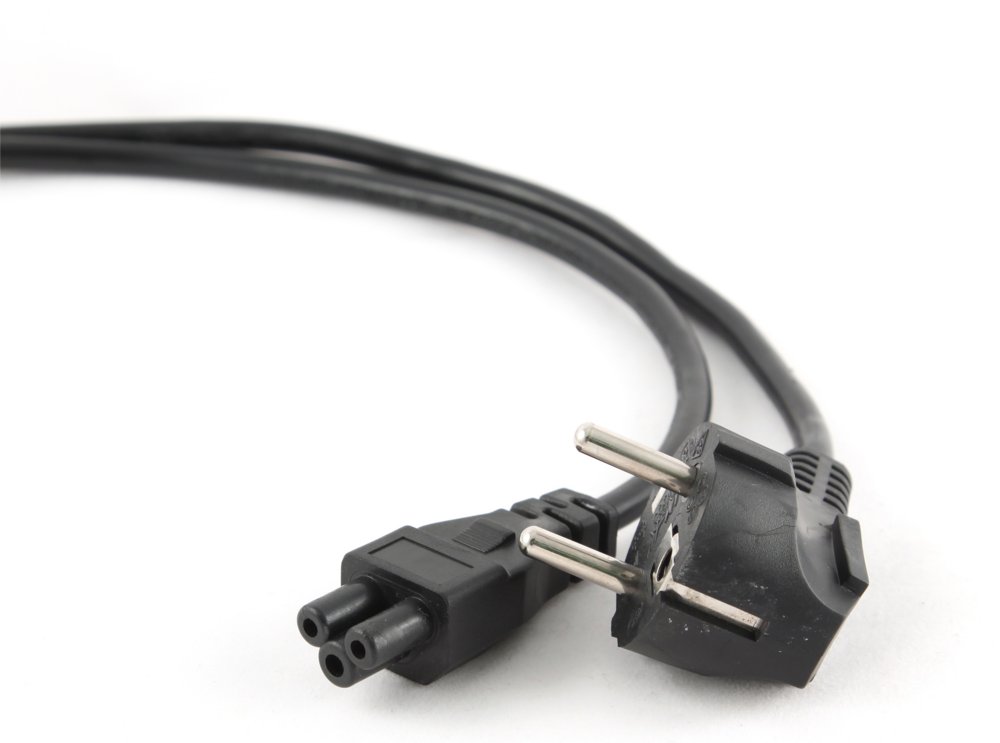 Gembird PC-186-ML12 | 3 m Stroomkabel | Schuko (CEE 7/7) naar C5 (Mickey Mouse) | Zwart | VDE-goedgekeurd | 10A / 250V