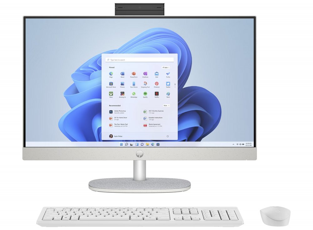 HP All-in-One 24-cr0003ny | 23.8" Full HD IPS | Intel Core i5-1335U | 8GB RAM | 512GB SSD | W11 Pro | Wit | Inclusief toetsenbord & muis | Wit