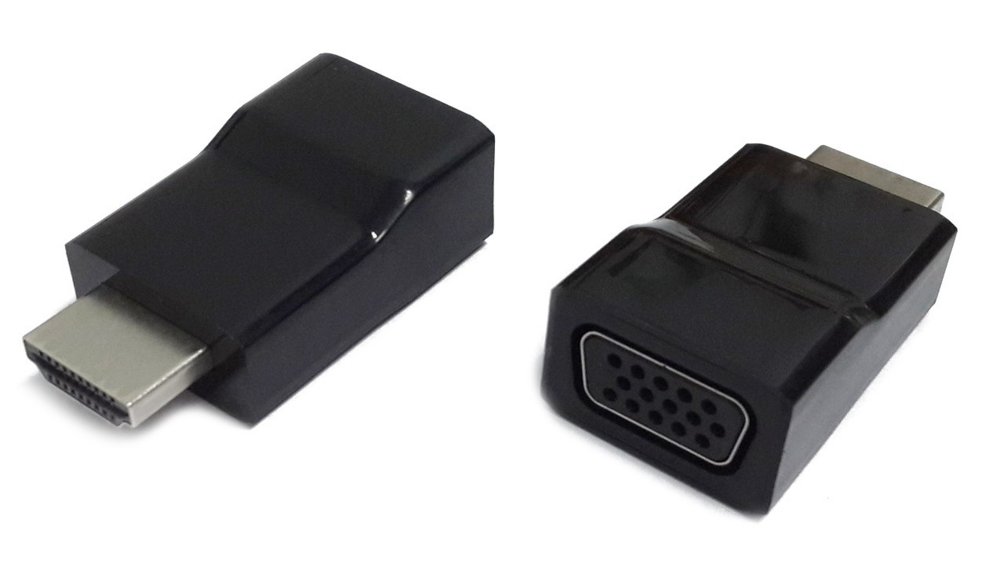 Gembird kabel-tussenstuk | HDMI naar VGA | Zwart | A-HDMI-VGA-001