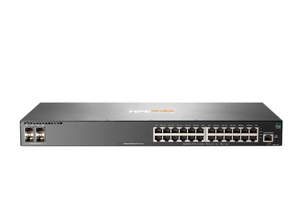 HPE Aruba 2930F-24G | 24× Gigabit Ethernet | 4× SFP+ 10GbE | Managed Switch | Refurbished