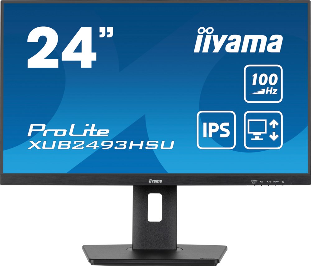 Iiyama ProLite XUB2493HSU-B6 24'' | 1920x1080 IPS | 100Hz | AdaptiveSync | USB-Hub | In hoogte verstelbaar | Full HD Monitor